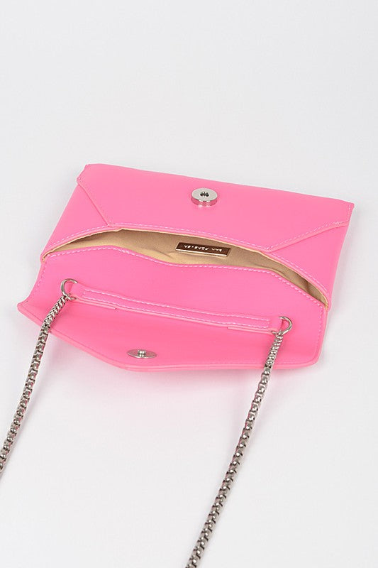 Pop Color Classic Envelope Clutch Bag